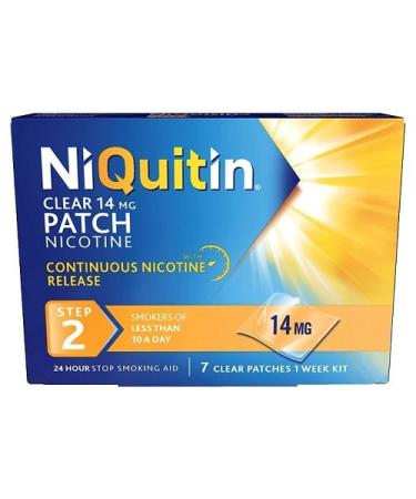 NiQuitin Clear Stop Smoking Aid Patches One Week Kit Step 2 14 mg