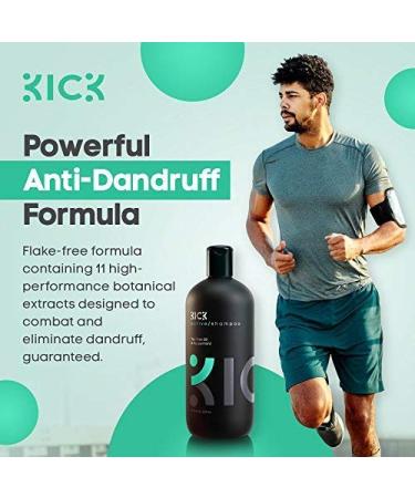 Kick Anti Dandruff Shampoo - Tea Tree Oil and Peppermint - Itchy Scalp Treatment - 509 ml - Buy Online on GoSupps.com