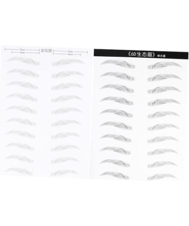 Beavorty 4 Sheets Pairs Waterproof Stickers Eyebrow Transfers Stickers Transfer Stickers Make up 6d Cosmetic - Buy Online on GoSupps.com