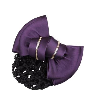 Bowknot Snood Net Net Hair Clip Net Hair Clip Barrette Hairnet Ladies Snood Net Bow Barrette Hair Clip Bun Cover F