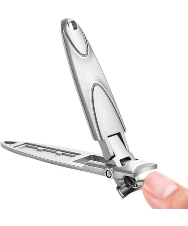Professional Nail Clippers | Nail Clippers | Stainless Steel Nail Clippers | Precision Nail Trimmers | Curved Edge Nail Trimmers | Nail Clippers with Catcher | Heavy-Duty Nail Clippers | Curved Edge Silver - Buy Online on GoSupps.com