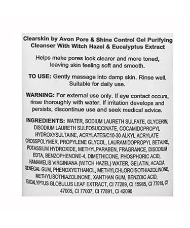 Avon Clearskin Pore & Shine Control Gel Cleanser 125ml - Purifying Formula - Buy Online on GoSupps.com