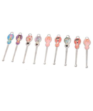 Qtqgoitem Young Girl Pattern Top Metal Ear Wax Remover Earwax Removal 9 Pcs (Model: 4b5 941 3d6 f70 e3b)
