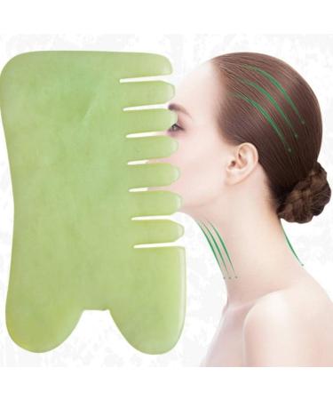 Jade Stone Gua Sha Comb - Facial Tool & Scalp Massage for Spa | Acupuncture Beauty Salon Essential - Buy Online on GoSupps.com