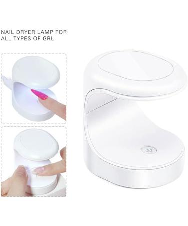 dijiusidy Nail Dryer LED Shaped DIY Travel Pocket Manicure Lamp Machine Home Professional Glue Gel Polish Single Fingernail Light Blue - Buy Online on GoSupps.com