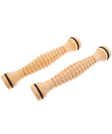 Fomiyes 2st wood roll Massage Manual roller foot massage roller portable muscle roller shoulder massager muscle relief roller Rolle backhum