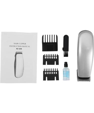 Facial Hair Trimmer for Beard Fast Trimming Electric Hair Clipper with Automatic Grinding Function 3 Trimming Combs for Variable Cutting Length Replaceable Battery Silver - Buy Online on GoSupps.com