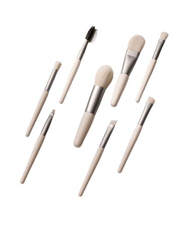 Makeup Brushes 8Pcs Makeup Brush Set Soft Exquisite Novelty Portable Foundation Brush for Girl Foundation Brush Beige White