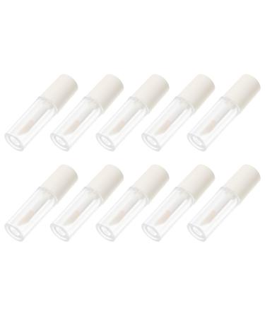 Lot de 10 Tubes L vres Vides 1 2 Ml Bouchon Blanc Contenants Rechargeables pour Gloss et Rouge L vres Liquide L gers et Portables pour Maquillage et Voyage