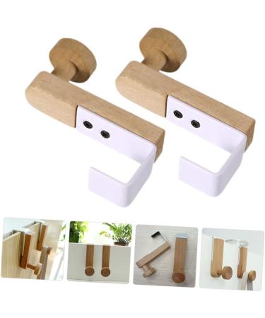 CIYODO Clothes 2pcs Towel Hook Wood Coat Hooks Scarf Hanger Coat Rack Door Hanger Door Hook Car Door Shower Door - Buy Online on GoSupps.com