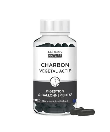 Charbon v g tal actif - 100% naturel - Digestion - D tox - Ballonnements - 200mg - 120 g lules - PROPOS'NATURE
