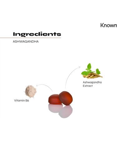 Known Nutrition Ashwagandha Gummies 3000MG High Strength with Vitamin B6 - 60 Apple Flavour Gummies for Natural Stress Reduction - Buy Online on GoSupps.com