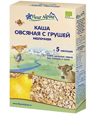 Fleur Alpine Milk Oatmeal Cereal with Pear for Babies from 5 months 200g from Germany