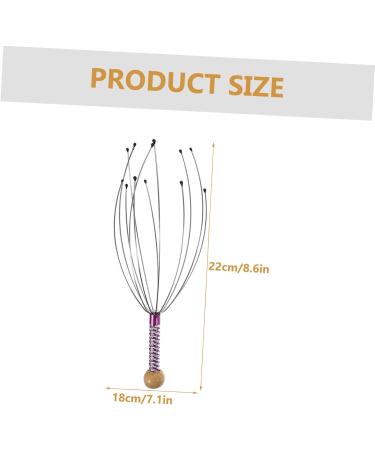 BaUpretty 3-in-1 Handheld Scalp Massage Device for Hair Growth | 20 Finger Scratches | Wooden & Steel Wire Design for Ultimate Relaxation & Easy Use - Buy Online on GoSupps.com