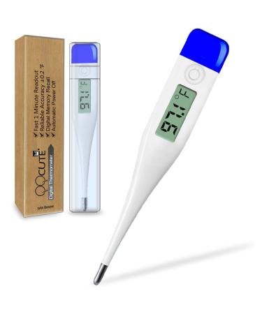 QQcute Digital Body Thermometer - Clinical Basic Thermometer with Accurate and Fast Readings - Underarm, Oral, Rectal Thermometer for Newborns, Babies, Kids, and Adults