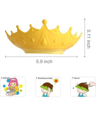 Kids Adjustable Baby Shower Cap - Yellow Bath Visor to Keep Water Out of Eyes and Ears - Buy Online on GoSupps.com