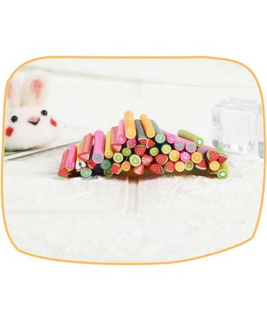 Soft ceramic stripPack Of 50 Cute Nail Art Canes Sticks Manicure Canes 3D Fruit Pattern Slices Perfect For Diy Crafts Cellphone Decoration Nail Art Decoration(Fruit) - Buy Online on GoSupps.com