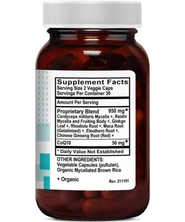 Kovite Energy Mushroom Support - 60 Vegetable Capsules - Buy Online on GoSupps.com