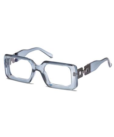 SOOLALA The Reading Glasses Company Blue Light Blocking Womens Reading Glasses Gray 4.0 x