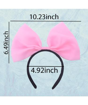 Pink Hair Bow Bowknot Headband for Women Girls Bow Christmas Hair Accessories Huge Bow Headband Bow Hair Band for Women Girls Pink Ribbon Bow Pink Hairband Bow Headbands for Women's Hair - Buy Online on GoSupps.com