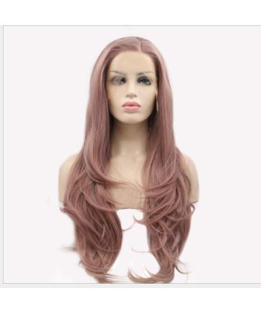 BGHJUE Wig Accessories Dark Roots Wig Synthetic Long Wavy Hair Wigs With Bangs Simulation Scalppink Long Roll