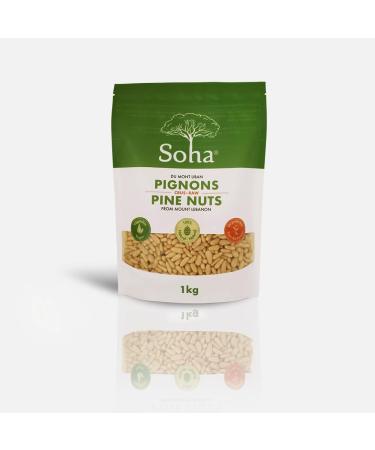 Mediterranean pine nuts Pine Nuts 1 Kg - High Protein Iron Fiber - 1 Pack