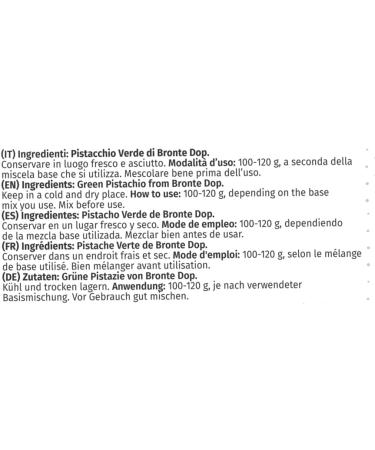 Dolcincasa-com P te de Pistache 100% Pure Naturelle Bronte sans Colorant fond pour les cr mes glac es p tisseries pour la confiserie excellent ar me tartinable vert fonc sans gluten 200gr - Buy Online on GoSupps.com