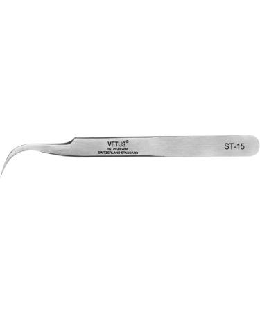 Eyelash Tweezers for Volume Technique - VETUS ST-15 Curved 120mm | Premium Quality for Eyelash Extensions - Buy Online on GoSupps.com