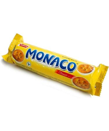 Parle Monaco Biscuits - 63.3g (Pack of 24) | Light & Crispy Salted Snack | Classic Salted Flavor | Perfect Balance of Flavor - Buy Online on GoSupps.com