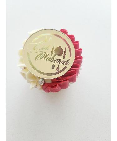 6 Eid Mubarak Cupcake Disc Toppers Gold Eid Cupcake Discs Eid Cupcake Toppers Eid Gift Tags Eid Gift Charms Eid Cake Decorations. - Buy Online on GoSupps.com
