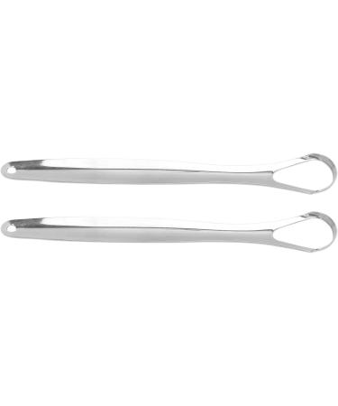 Stainless Steel Tongue Scraper Set - 2 Pieces for Bad Breath Relief | Portable Metal Oral Care Tool for Adults & Children - Buy Online on GoSupps.com