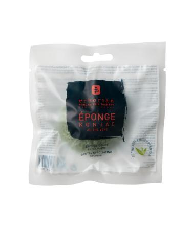 Erborian Green Tea Konjac Facial Sponge - Korean Beauty Bath Scrub for Deep Cleansing - Ideal for Sensitive, Oily, and Acne-Prone Skin - Buy Online on GoSupps.com