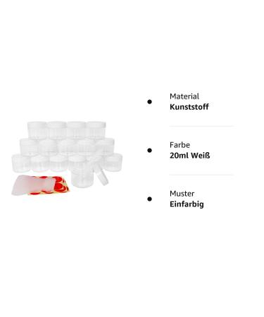 Greatforu 16-Piece Transparent Cosmetic Container Set - 20g Jars with Lids Mini Spatulas & Labels for Creams Lip Balm and Lotions - Ideal for Sampling & Travel - Buy Online on GoSupps.com