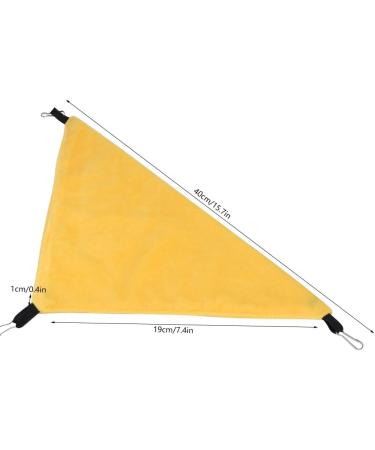 Small Pet Hammock Triangle Pet Cage Hammock Hanging Bed Cage Accessories for Hamster Squirrel Sugar Glider Guinea Pig Mice Rats Birds(Yellow) - Buy Online on GoSupps.com