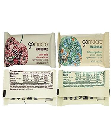 GoMacro Protein Bars - 12 Flavor Variety Pack | Healthy Snack Box - Buy Online on GoSupps.com