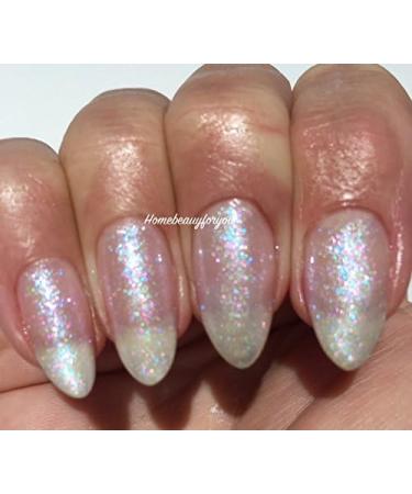Bluesky Gel Nail white glitter Crystal Pearl White Snowflake White Holographic Glitter SJ28 Christmas Color UV LED Soak Off 10ml - Buy Online on GoSupps.com