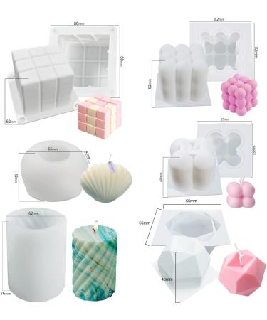 6Pcs Silicone Candle Molds Set for DIY Scented Candle Making - Bubble Candle, 3D Silicone Mold, Perfect for Soy Wax, Soap, and Baking Desserts - Buy Online on GoSupps.com
