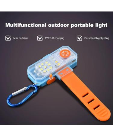 Fishing Rod Light Keychain Type-C Rechargeable Flashlight EDC Pocket Flashlight Portable Flashlight Mini Flashlight for Outdoor Emergency Camping Hiking Cycling Fishing Orange - Buy Online on GoSupps.com