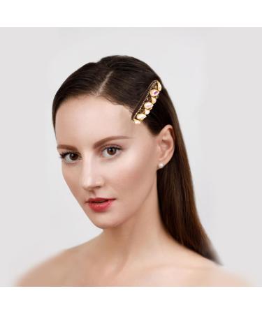 scicent Hair Barrettes 2 Pieces Girls Fashion Glitter Crystal Hair Grips Make Up Hair Accessories Embellished Rhinestone No-Slip Wedding Hair Pins Bridal Snap Hair Clips - 26613 - Buy Online on GoSupps.com