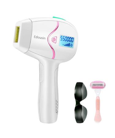 Laser Hair Removal Device - Hair Remover Laser Machine for Women - Painless Hair Removal for Face and Body  Permanent Hair Removal  Ergonomic Design for Easy Use  Laser Hair Removal for Smooth Skin White