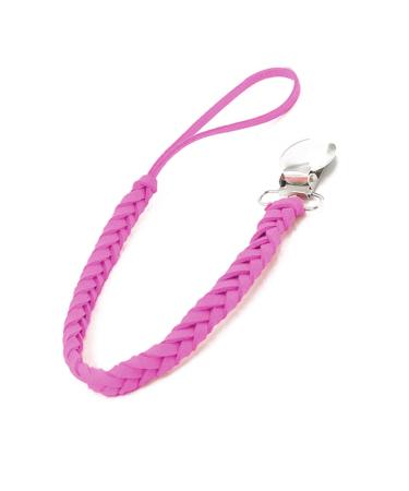 Buy Windy5 Leather Woven Pacifier Chain Clip Holder - Colorful Braided Teether Accessories for Babies (Pink & White) - International Shipping Available - Buy Online on GoSupps.com