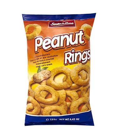 UNBRANDED - Peanut Rings Corn and Peanut Snack 125G - Pack of 4 - free delivery