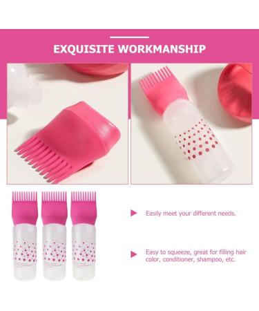 ERINGOGO 3 pi ces Flacon Applicateur pour Coloration et Soin des avec Peigne Int gr Bouteille Doseuse Rose Gradu e pour Huile Capillaire Teinture et Permanente Facile Utiliser - Buy Online on GoSupps.com