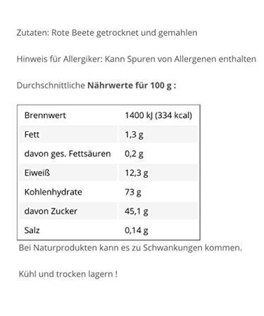 Red Bed Powder 500g | Endig - Hearty & Sweet | Raw & Cooked | Ideal Food Coloring | Achterhof - Buy Online on GoSupps.com