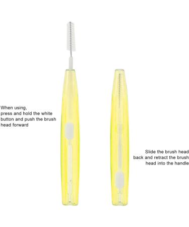 60-Part Interdental Brush Set | Slim & Comfortable Orthodontic Care for Adults & Kids - Yellow - Buy Online on GoSupps.com