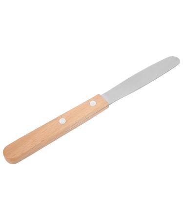 Dental plaster spatula made of stainless steel with wooden handle dental mixing and stirring accessories