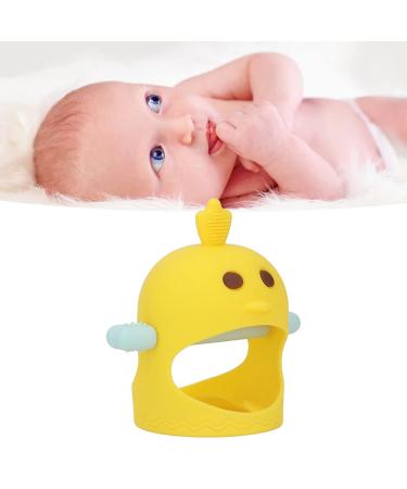 Bite Ring Toys - Silicone Sweet Chick Shape Pacifiers with Biting Stems for Babies (Lemon Yellow) | Soothing Day & Night Solution - Buy Online on GoSupps.com
