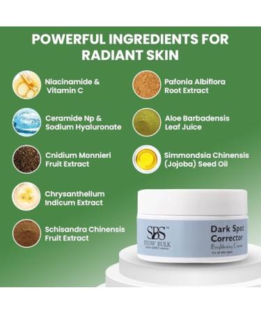 Buy SBS Stow Bulk Supply Dark Spot Corrector Cream Acne Marks Sun Spots Freckles & Melasma Remover for Face & Body All Skin Types 3.5 Fl Oz - Buy Online on GoSupps.com