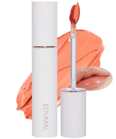 EQUMAL Non-Section Glowy Tint   101 TANGY FLASH   Glass Lasting Transparent & Flexible Lip Makeup - Moisturizing Lip Stain for Glossy Finish   Buildable Lipstick for Fuller Looking Lip  0.18 fl.oz.