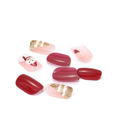 Brishow Christmas Artificial Nails - 24 Press-On Red Snow Moose Design for Women & Girls - Buy Online on GoSupps.com